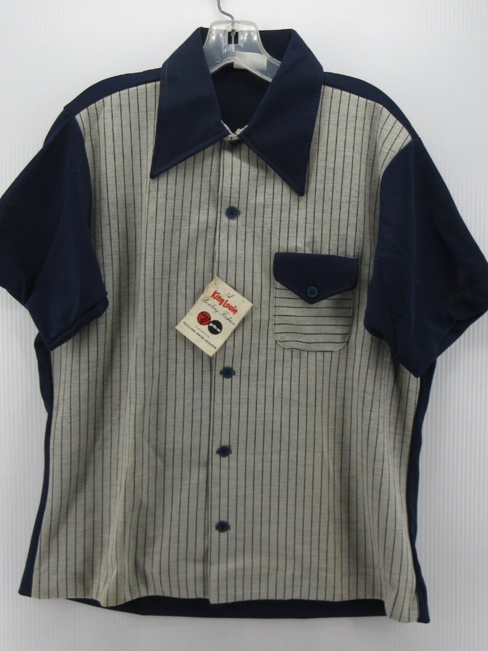 VGT King Louie Shirt Medium Large Bowling 70s Rockabilly Mod Striped*